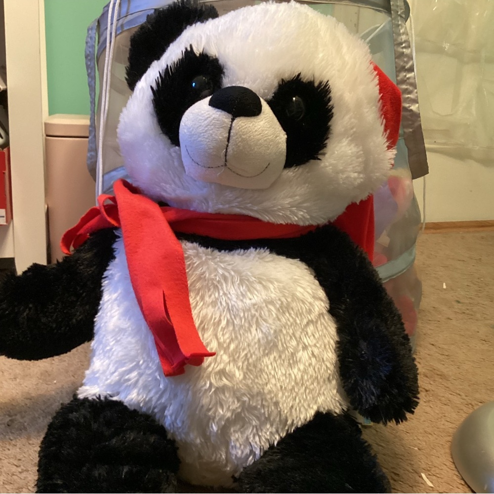 Christmas Panda with Scarf and hat